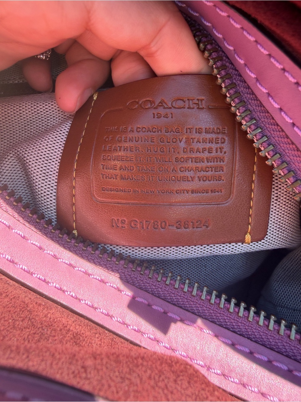Coach 1941 Rogue 31 Primrose Pink Glovetanned Pebble Leather Bag 38124 - Picture 9 of 13